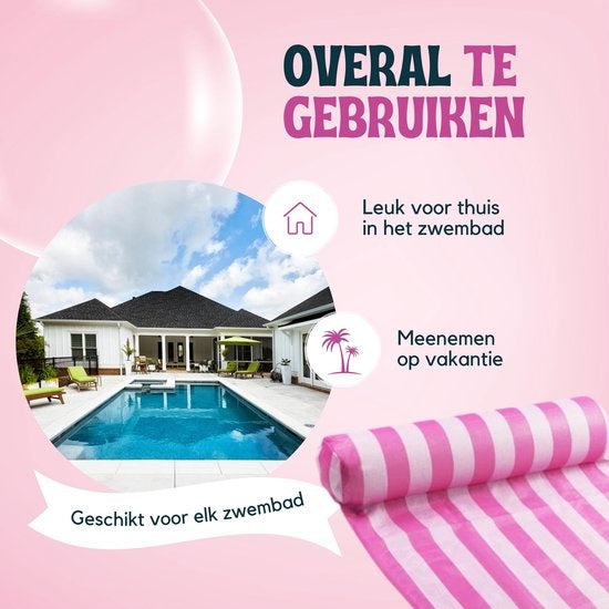 Travelly - Luxe Waterhangmat - Hangmat - Luchtbed - Luchtmatras Zwembad - Waterspeelgoed - Water hangmat - Roze