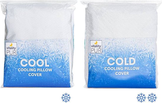 Vitality Pur | Set de 2 taies d'oreiller rafraîchissantes Froid