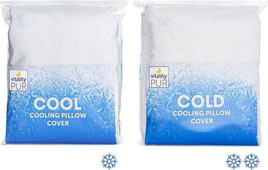Vitality Pur | Set de 2 taies d'oreiller rafraîchissantes Froid