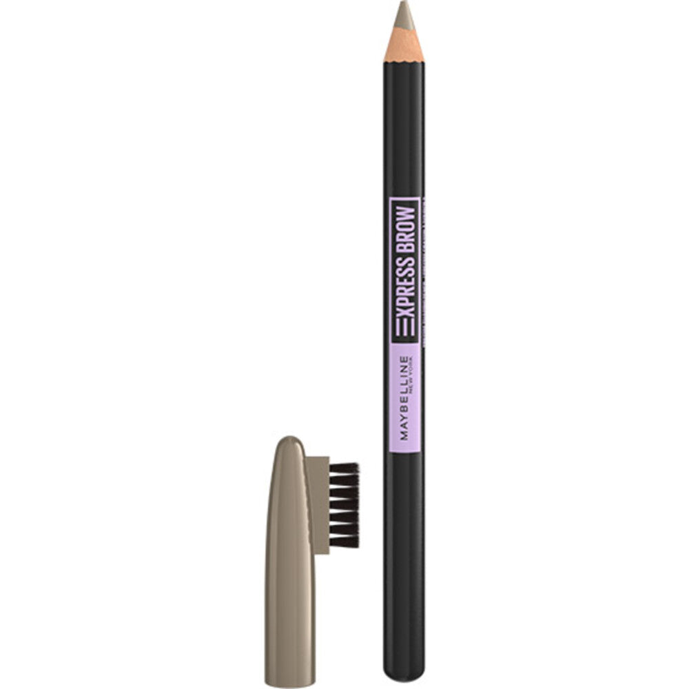 Crayon à sourcils Maybelline Express Brow - 04 Deep Brown - À tailler, avec brosse - Formule à base de cire