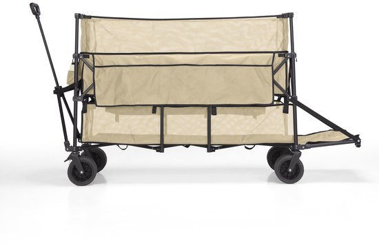 Mr. Fold Bolderkar XXL - pliable - 600L - 300KG - Beige - roues tout-terrain