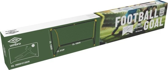 But de football pliable - Umbro - pour enfants/adultes - 180 x 91 x 120 CM - Noir/Jaune