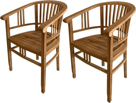 Chaises de jardin AXI Talia en teck – Chaises de jardin en bois – Lot de 2 – 100 % teck – Capacité de charge de 180 kg – Jardin, terrasse ou balcon