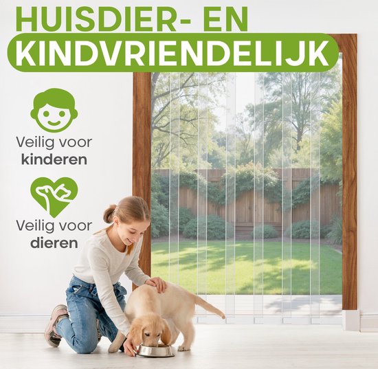 O'DADDY® Fly Curtain Slat Screen - 184x260 cm - Rideau de porte - Porte - Design ajustable - Fibre de verre - Moustiquaire de porte blanche
