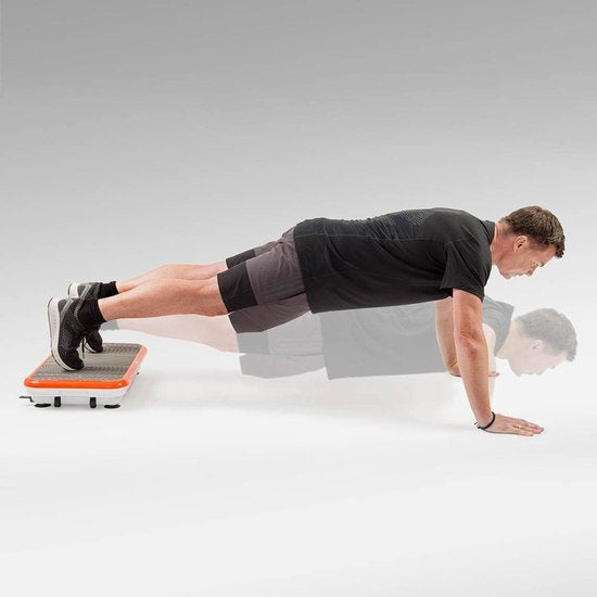 Vibro Shaper - plaque vibrante dotée d'une technologie d'oscillation qui raffermit le corps - PowerPlate sollicite tous les groupes musculaires - sangles Power Stretch incluses