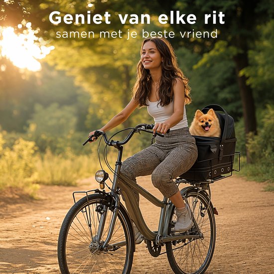 Trevopet® Dog Bike Basket Rear - 2-in-1 Bike Basket Dog & Carry Bag - Convient aux vélos électriques - Jusqu'à 12 kg - Matière Oxford robuste