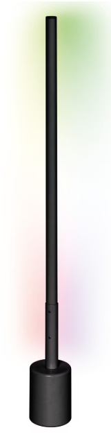 Ledvance Cornerslim Lampadaire Smart Wifi 80 cm - Noir - RGB & CCT - Lampadaire mince pour intérieurs modernes