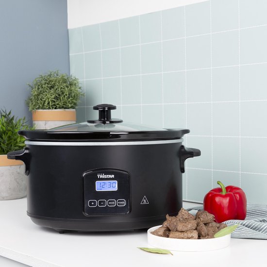 Mijoteuse Tristar 180 W - VS-3920 - 4,5 L - Récipient intérieur en céramique - Noir