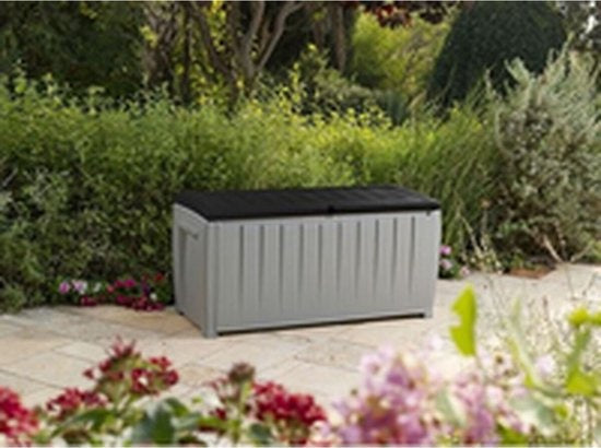 Keter Novel Boîte de rangement - 340L - 124x55x62.5cm - Gris