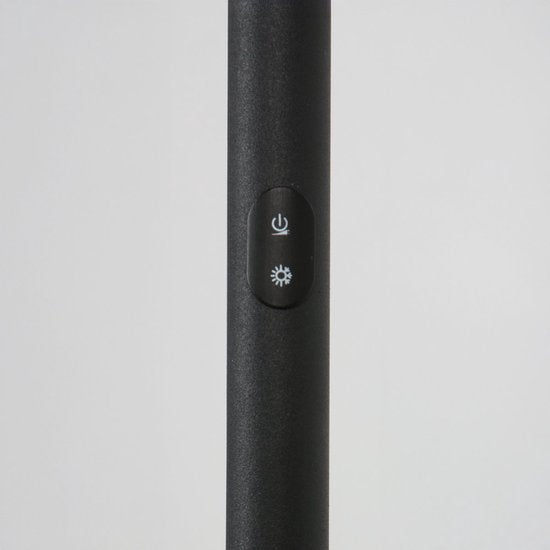 Lampadaire Daphne 2 4601ZW - lampe de lecture en métal noir avec éclairage réglable, télécommande et température de couleur réglable - Steinhauer