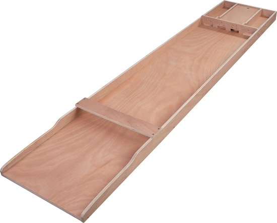 Table de shuffleboard de compétition en bois 200 cm – 30 jetons inclus – Table de shuffleboard en contreplaqué pour la maison et les loisirs – Jeu de société – Longfield