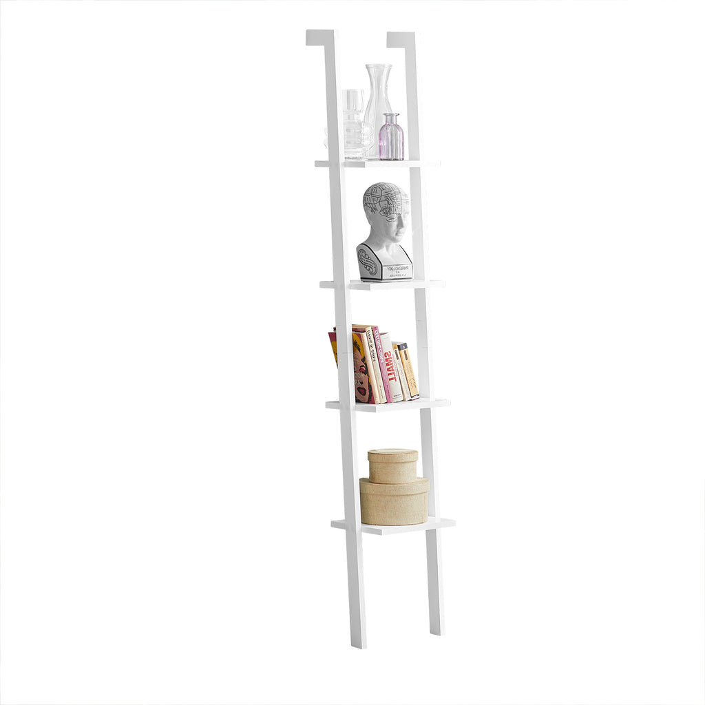 Étagère en échelle SoBuy FRG15-W - Blanche - 4 tablettes - 33 x 23 x 180 cm