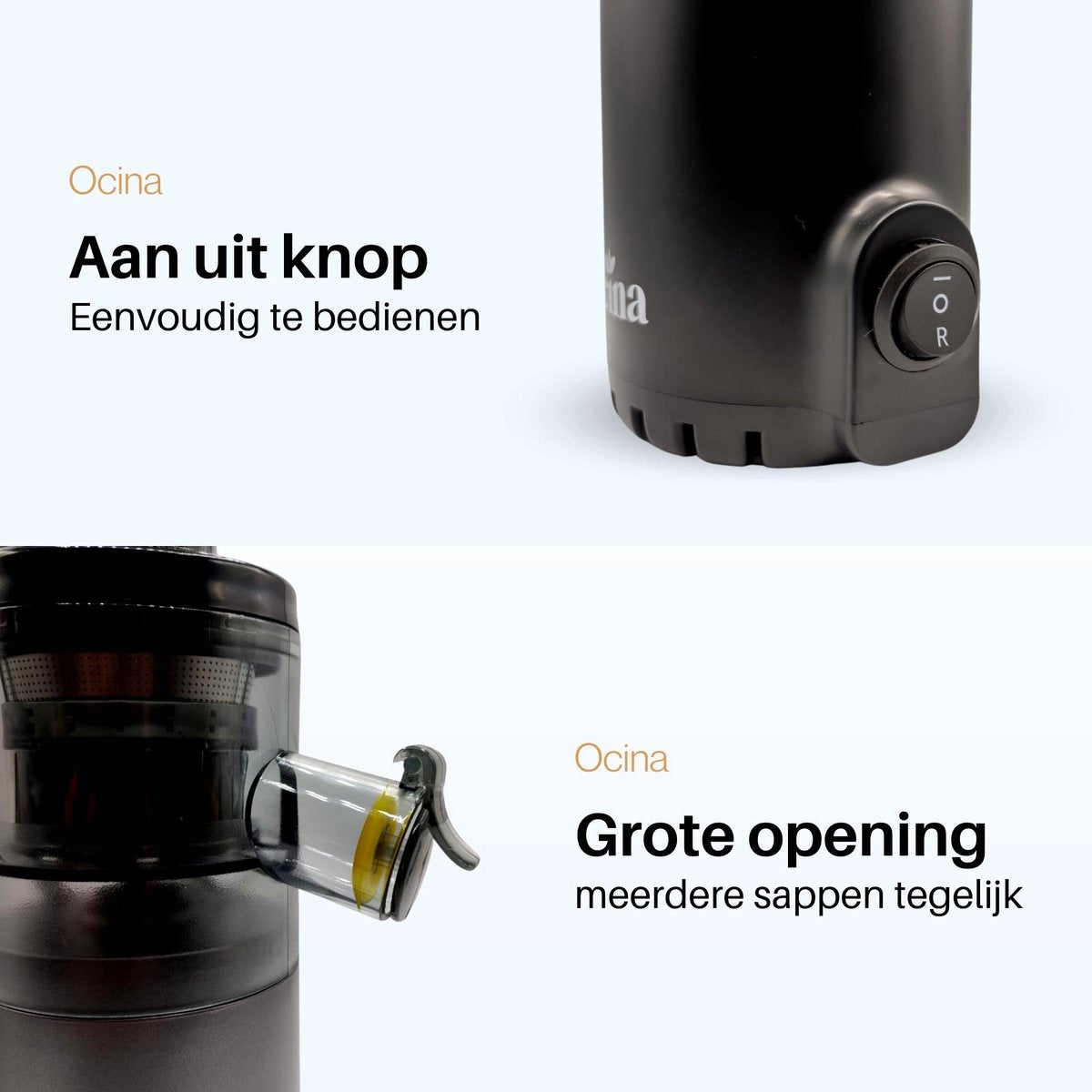 Extracteur de jus compact - Ocina – Fruits et Légumes - Centrifugeuse – Noir