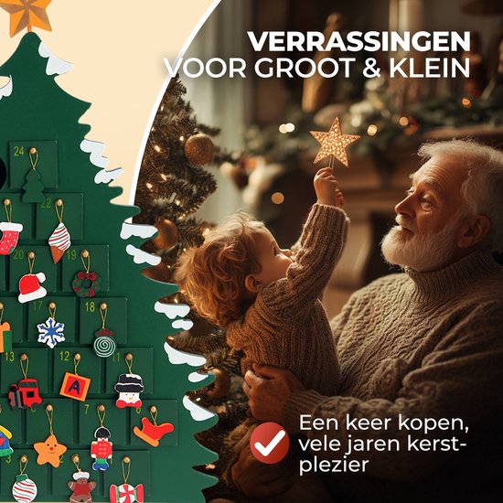 Spielwerk - Calendrier de l'Avent réutilisable - Arbre de Noël 24 portes