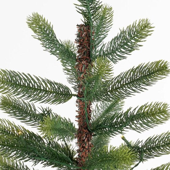 Black Box Trees Nagoya : sapin de Noël artificiel avec éclairage, H 120 x Ø 60 cm - Sapin de Noël d'intérieur - Sapin artificiel avec 212 brindilles de pin en PE - Modèle élancé, Ø 60 cm - Vert
