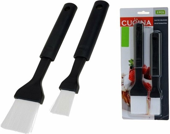 La Cucina : pinceaux à pâtisserie / pinceaux à graisser pour barbecue - Lot de 2 - pinceaux à marinade