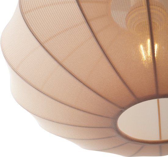 QAZQA bida - Suspension Japandi - 1 source lumineuse - Ø 42 cm - Beige - Salon | Chambre | Cuisine