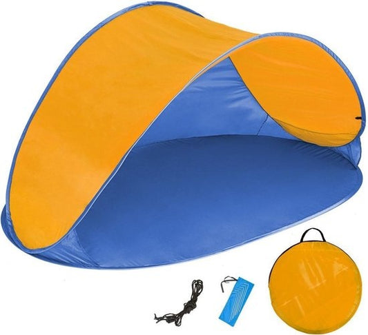 Tente de plage pop up abri de plage bleu-orange 401681
