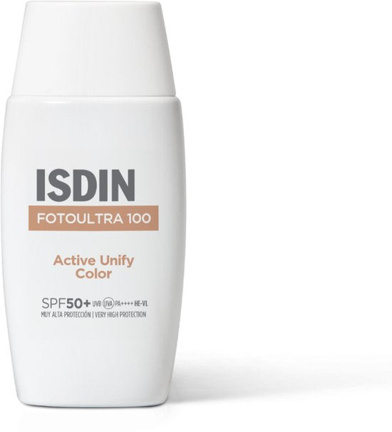 ISDIN - Fotoultra Active Unify Color SPF50+ - 50 ml - Éclaircit et unifie le teint