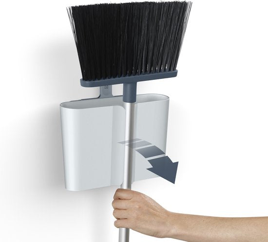 Joseph Joseph - CleanStore Balai télescopique avec fixation murale - Plastique - Bleu