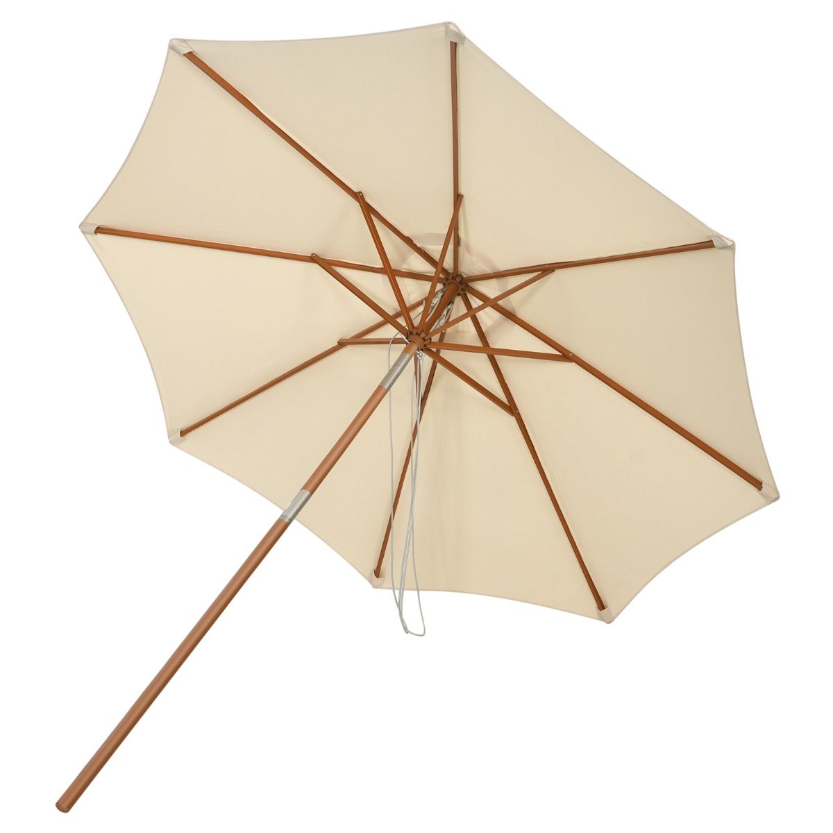 Parasol Coast avec 8 poteaux inclinables - Beige - 300 cm