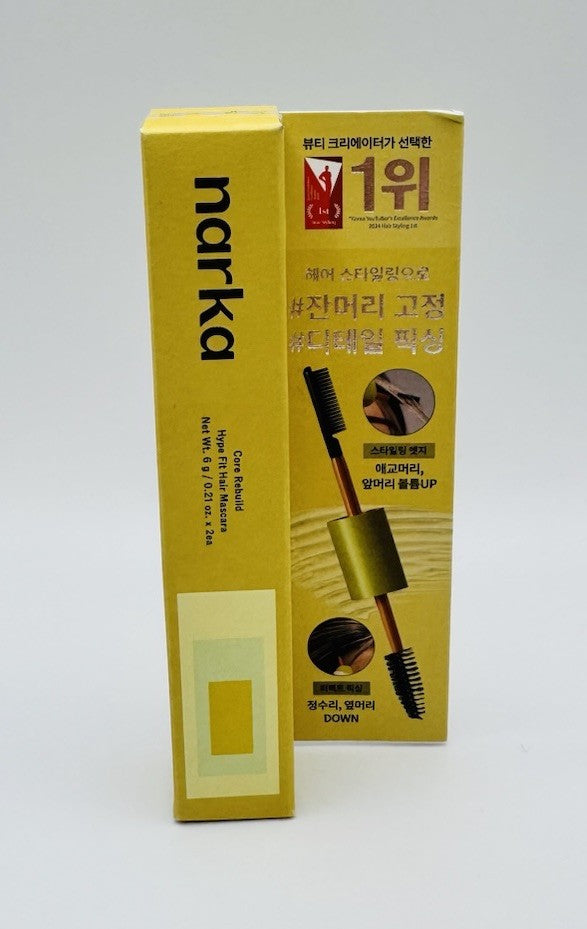 Mascara Narka Core Rebuild Hype Fit Hair - Mascara coiffant à double brosse pour plus de volume et des petits cheveux parfaits - 6 g