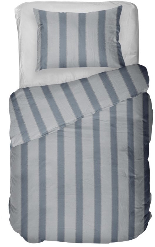 Housse de couette Kayori Mala en flanelle - 260 x 200-220 + 2 taies d'oreiller - Ultra-douce et isolante - Lit jumeaux - Bleu