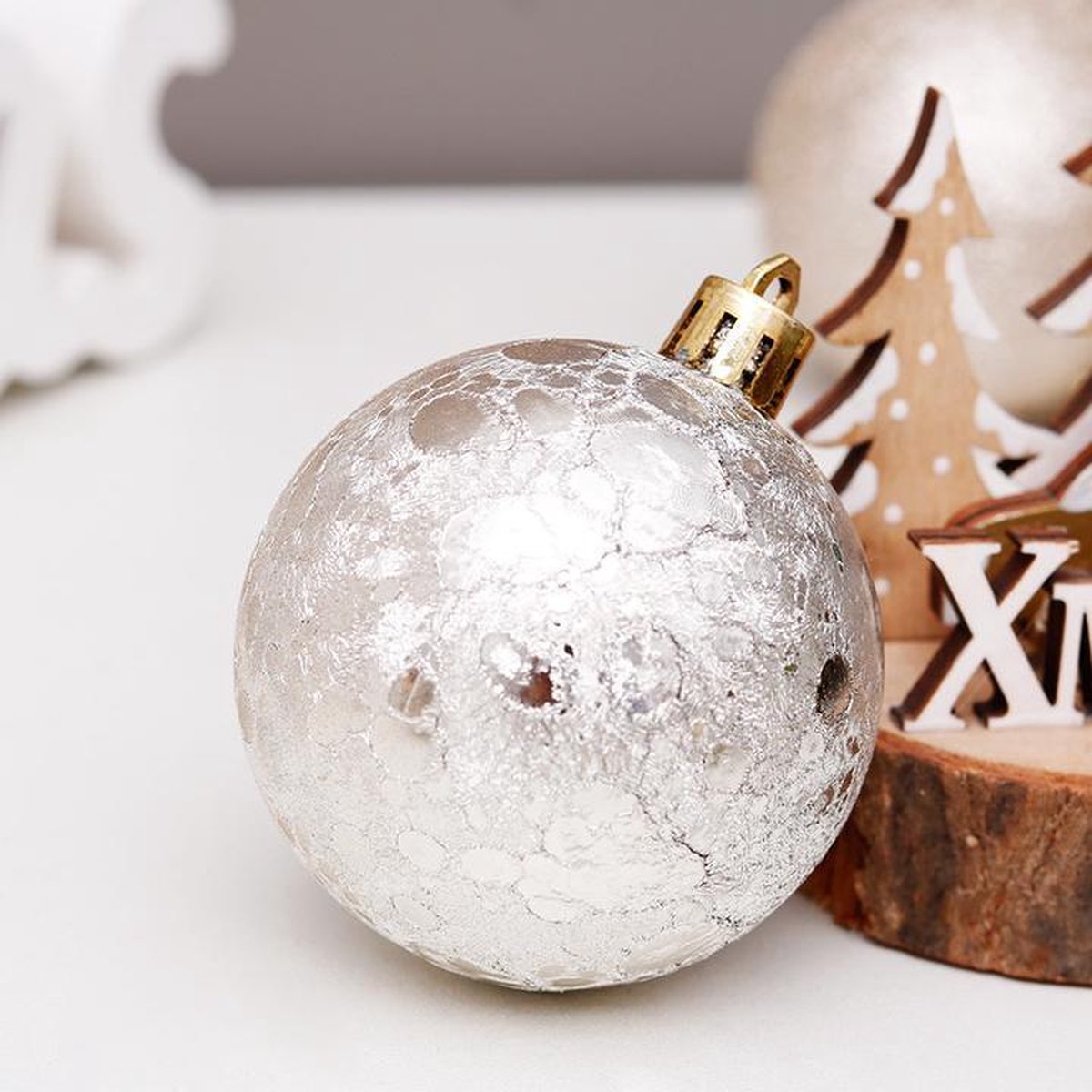 Set de boules de Noël de luxe - 60 pièces - Ø 6 cm - Or et argent - Décoration de Noël de luxe