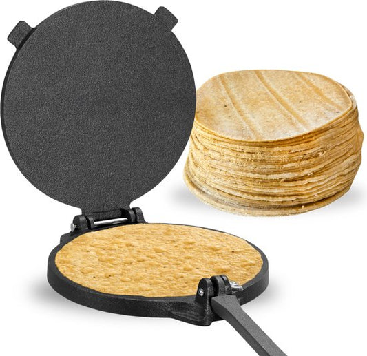 Castex Authentic Tortilla Press Ø 20 cm - Presse à tortilla - Poêle à tortilla - Taco maker