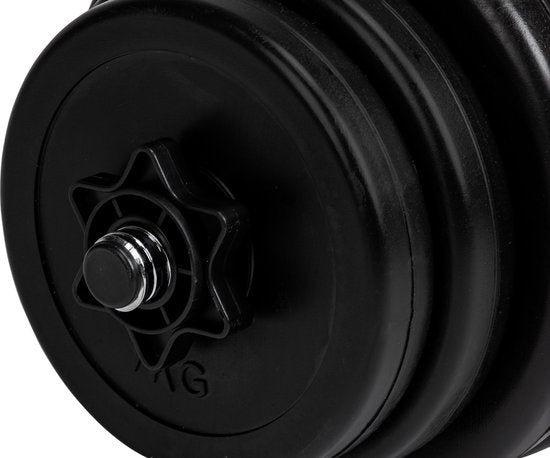 VirtuFit Adjustable Dumbbell Set - Poids d'haltères - 2 haltères en vinyle 14kg - 28kg