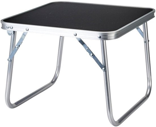 Table de camping Redcliffs - aluminium - légère - gris/argent - 40 x 40 x 30 cm - table basse - table de salon - plage