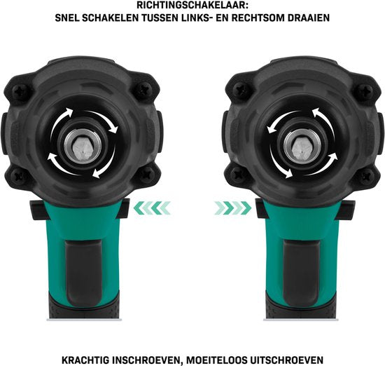 VONROC Accu Visseuse à percussion 20V - 180Nm - Prise : 6,35 mm ¼" - Embouts de vissage, porte-embouts mag-net et porte-capuchon inclus - Batterie et chargeur rapide inclus