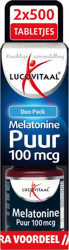 Lucovitaal Mélatonine pure 100 mcg Complément alimentaire - 2 x 500 comprimés