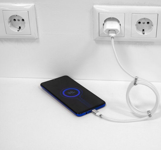 Câble USB-C Grundig - Magnétique - 1 mètre - Blanc