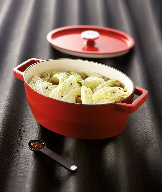 Pyrex Slowcook Casserole Oval - Fonte - 5.8 litres - Rouge