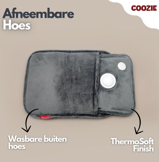 Coozie Bouillotte électrique avec housse ThermoSoft - Bouillotte - Bouteilles d'eau chaude - Bouillotte - Coussin chauffant