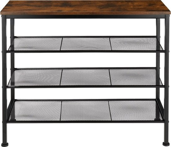 tectake® - Rangement pour chaussures Newport industrial dark - 404293