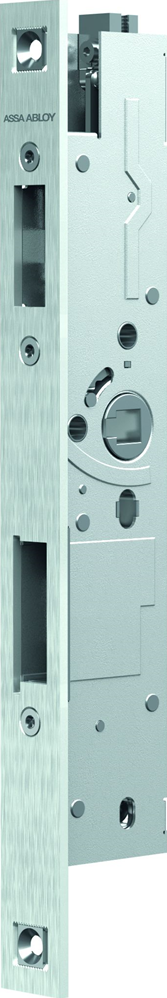 Serrure anti-panique ASSA ABLOY N1920 – Profondeur de gâche 40 mm – Plaque de face en acier inoxydable 24 x 270 mm – Rectangulaire