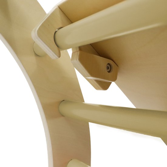 Structure d'escalade 3-en-1 Sunny Charlie en bois naturel – Jouets Montessori – Arceau d'escalade – Triangle d'escalade – FSC Mix