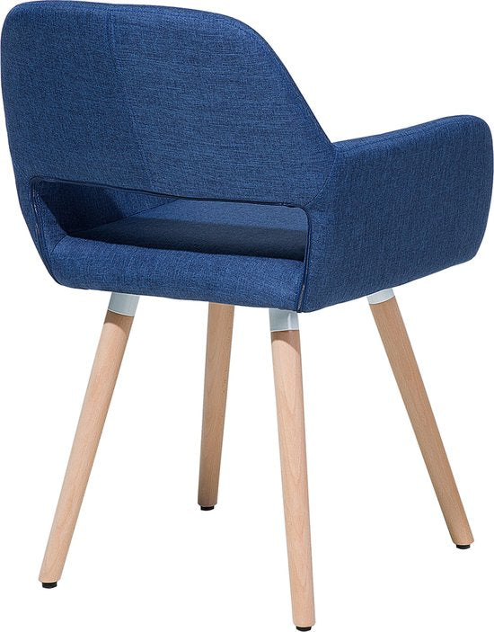 CHICAGO - Chaise de salle à manger - Bleu marine - Polyester