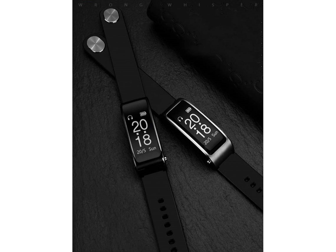 Y3 Bluetooth Smartwatch Couleur Ecouteur Talk Smart Band Moniteur de fréquence cardiaque Passomètre Sports Fitness Tracker Noir
