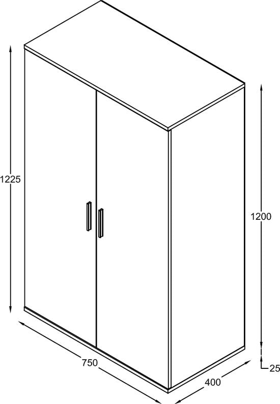 Armoire enfant - penderie et étagère - hauteur 120 cm