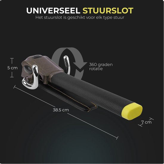Gtrise Steering Lock For Car - Stoplock - Car - Motorhome - Pro - With Ebook & Storage Bag