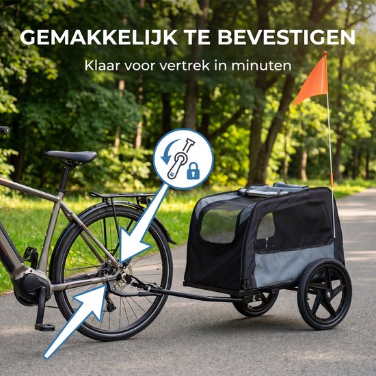 Remorque à vélo pour chien Outbee - Remorque à vélo pour chien - Remorque à vélo pliable pour chien - Chariot pour chien - Poussette pour chien