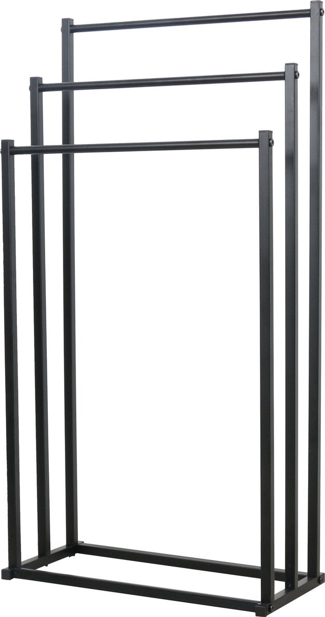 Niceey Porte-serviettes - 3 Bras - Métal - Noir