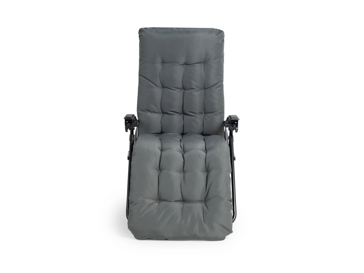 Chaise longue Lifa Garden Premium - Avec coussin - Anthracite - Lot de 2
