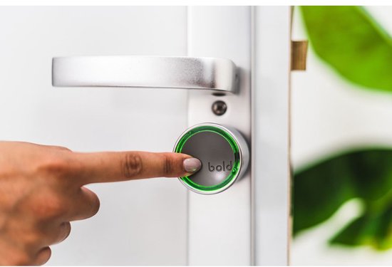 Cylindre Bold - Cylindre de serrure de porte Bold Slim Line avec Bluetooth - SX-33 - acier inoxydable - Argent.