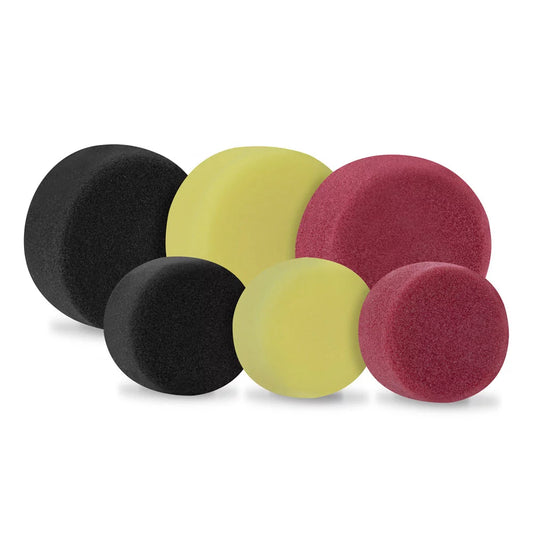 VONROC Set de tampons de polissage - 6 pièces | Ø50 & 75 mm | Pour le polissage grossier, la finition et la brillance | Polisseuses à double action