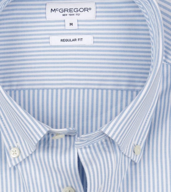 Chemise McGregor Oxford Stripe Light Blue - Taille XL - Hommes - Chemises Casual
