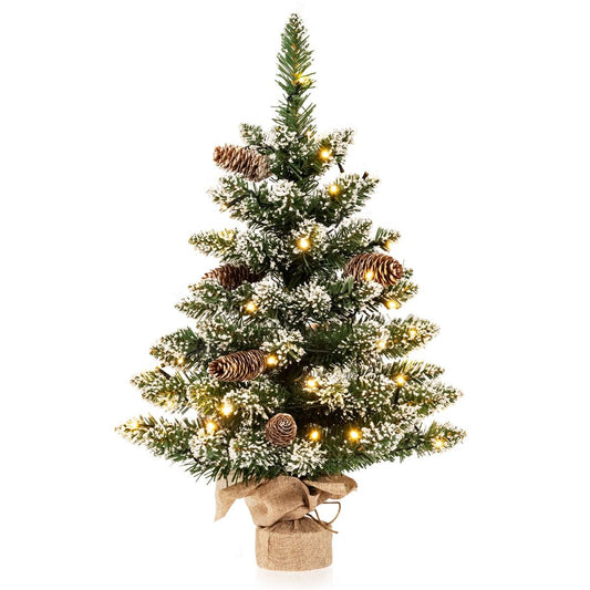 Coast Artificial Christmas Tree Table Top 64 cm Green - Mini sapin de Noël avec neige - 50 LED - 8 niveaux de lumière